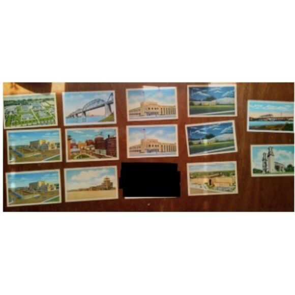 Linen Postcards Nebraska Landmarks - Ephemera -UnPosted-Curteich -Vintage- 5 x 3 - Picture 2 of 8